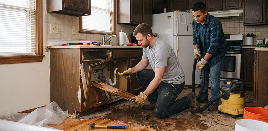 Repairing Water Damaged MDF Cabinets in Brea