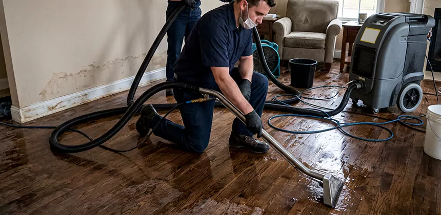 Hardwood Floor Water Extraction in Brea